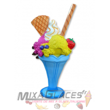 Poubelle - Coupe glace fruits chantilly gaufrette - 205 cm